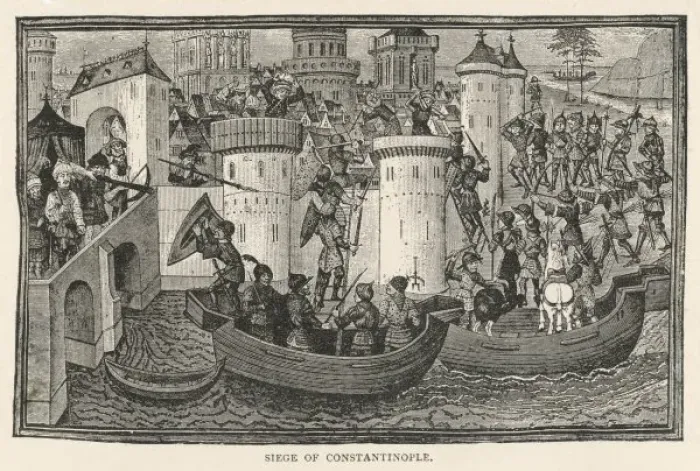 Framed Print : Print of the Siege of Constantinople Framed Print : Print of the Siege of Constantinople
