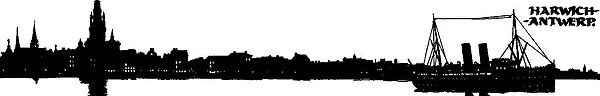 Silhouette of Harwich to Antwerp shipping