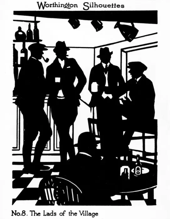 Framed Print : Worthington Beer Advertisement Print: The Lads of the Village Framed Print : Worthington Beer Advertisement Print: The Lads of the Village