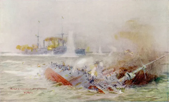 Framed Print : Sinking of Scharnhorst Print Framed Print : Sinking of Scharnhorst Print