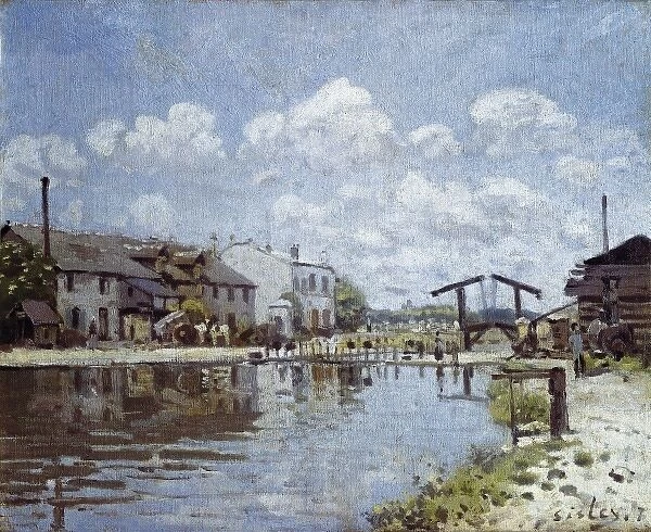 SISLEY, Alfred (1839-1899). The Canal Saint-Martin