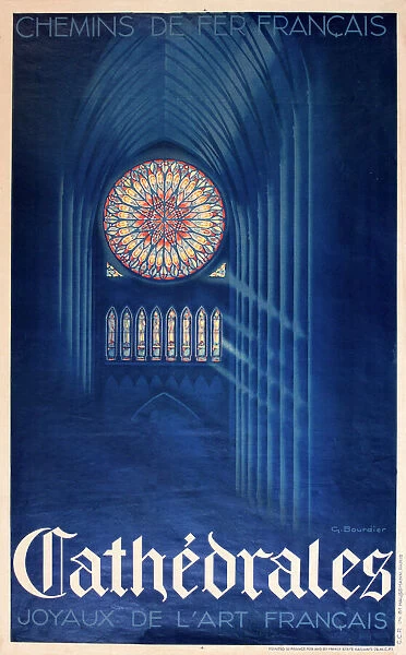SNCF poster, French cathedrals