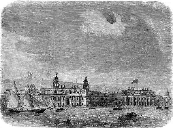 Solar Eclipse over Greenwich, London, 1858