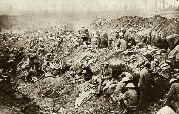Somme troops keep in reserve counter attack WWI
