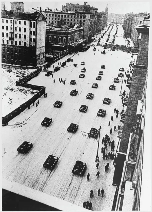 Framed Print : Soviet Tank Parade Print: Tanks Depart Gorky Street Framed Print : Soviet Tank Parade Print: Tanks Depart Gorky Street
