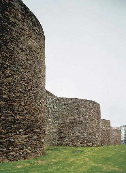 Spain. Galicia. Lugo. Roman walls. 3rd Century