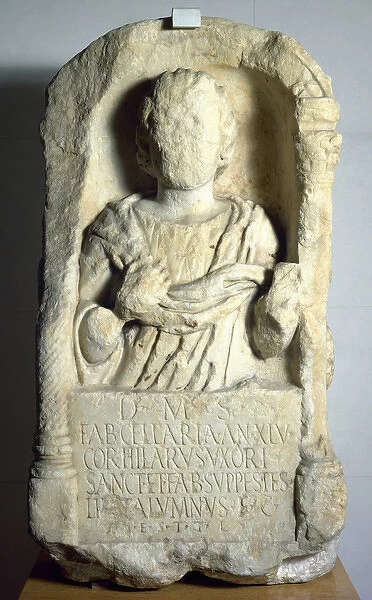 Spain. Roman funerary monument to Fabia Cellaria. 2nd centur