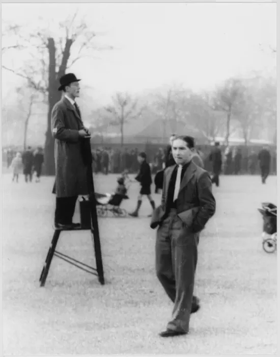 Framed Print : Print of a Notable Orator at Speakers Corner
