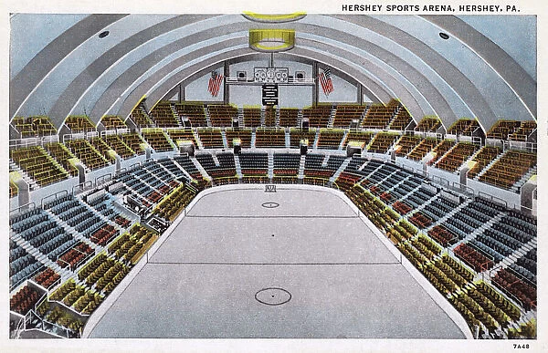 Sports arena interior, Hershey, Pennsylvania, USA