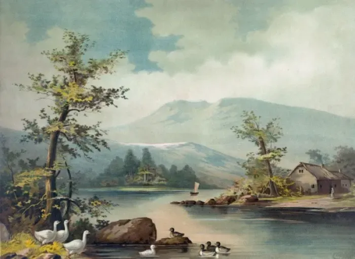 Framed Print : Spring on the Androscoggin Print Framed Print : Spring on the Androscoggin Print