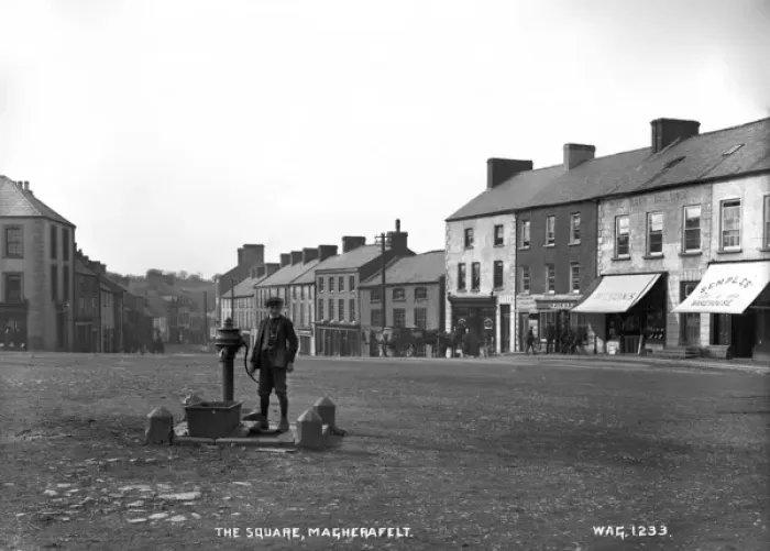Framed Print : Early 20th Century Print of The Square, Magherafelt