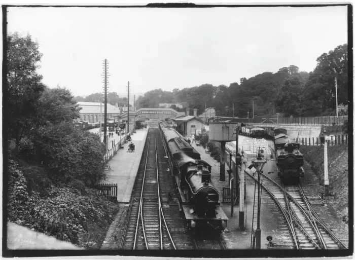 Framed Print : ST AUSTELL - 1912 St Austell Station, Cornwall Print Framed Print : ST AUSTELL - 1912 St Austell Station, Cornwall Print