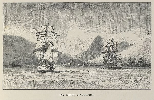 St. Louis, Mauritius illustration