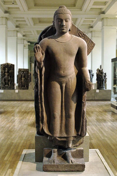 Standing Buddha. From Sarnath, India. 5th century AD. Gupta