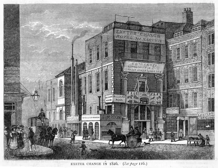 Framed Print : Exeter Change Print: Strand Exeter Change in the Strand Framed Print : Exeter Change Print: Strand Exeter Change in the Strand