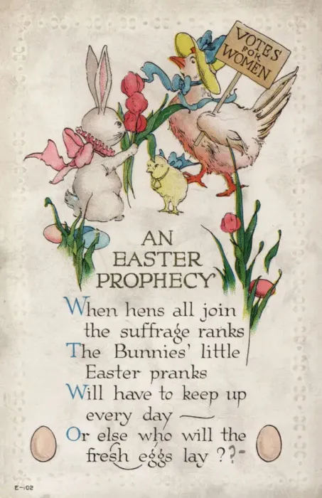 Framed Print : Suffragette Easter Print, circa 1908 Framed Print : Suffragette Easter Print, circa 1908