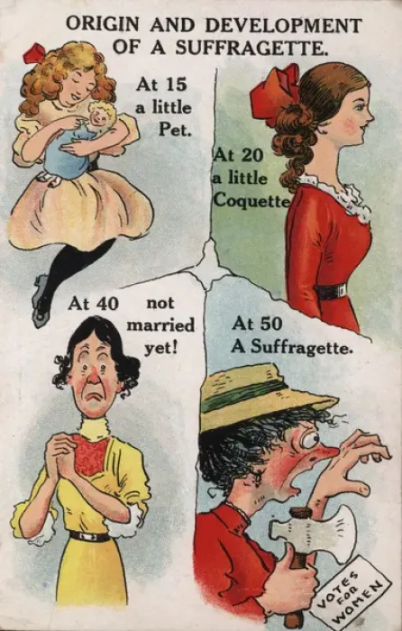 Framed Print : Suffragette Origin and Development Print circa 1909 Framed Print : Suffragette Origin and Development Print circa 1909