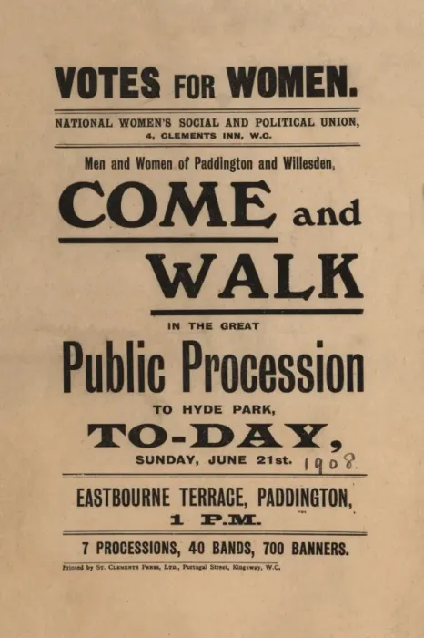 Framed Print : Print of Suffragette Procession, Hyde Park Framed Print : Print of Suffragette Procession, Hyde Park