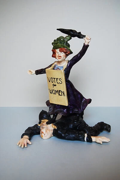 Suffragette Trampling on Policeman Ceramic