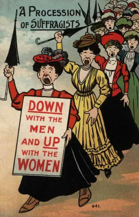 Framed Print : Suffragettes Procession Print, circa 1908 Framed Print : Suffragettes Procession Print, circa 1908