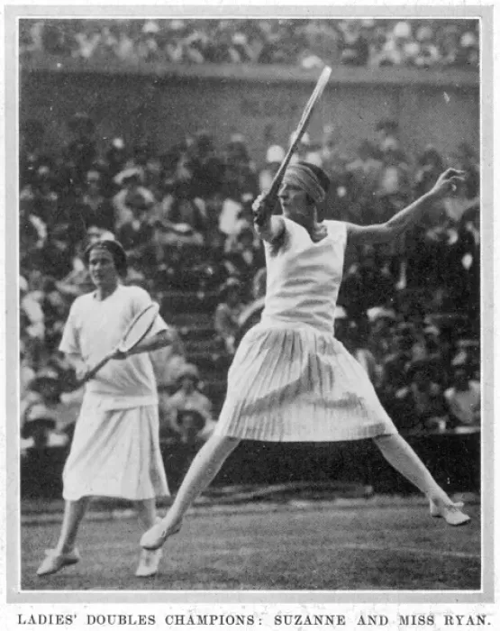 Framed Print : Suzanne Lenglen in 1925 Wimbledon Doubles Final Print Framed Print : Suzanne Lenglen in 1925 Wimbledon Doubles Final Print