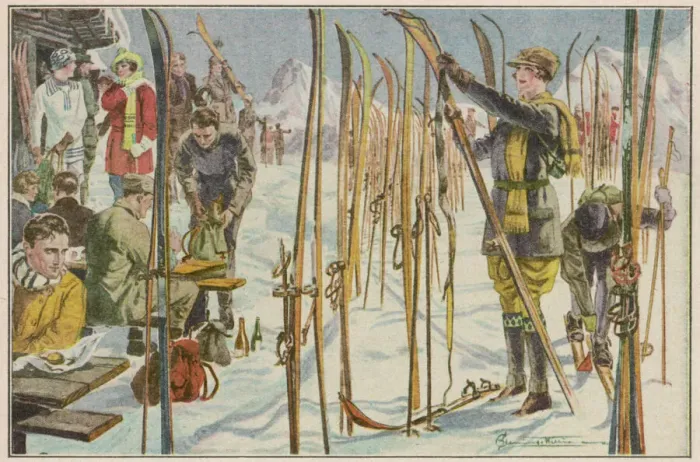 Framed Print : 1927 Ski Break Print