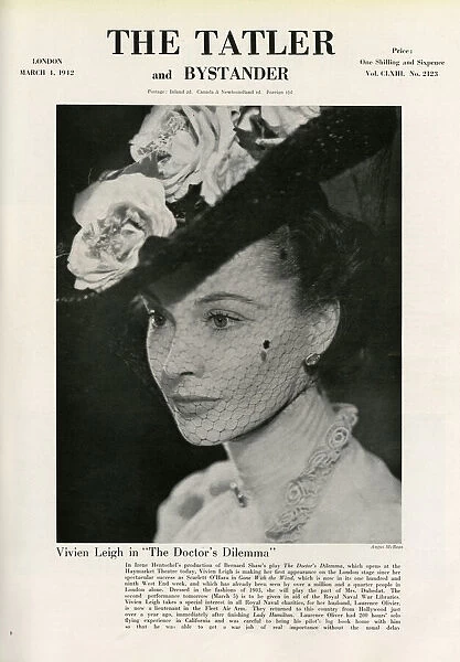 Tatler front cover featuring Vivien Leigh, 1942