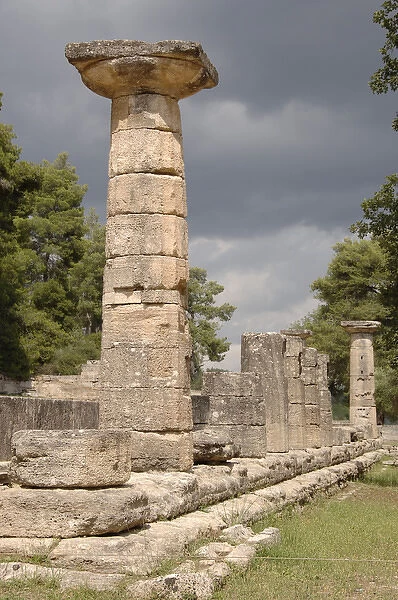 Temple of Hera (Heraion). 6th century B. C Doric column. Sa