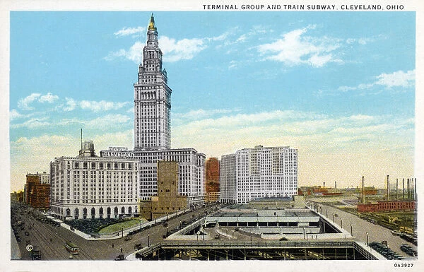Terminal Group and Train Subway, Cleveland, Ohio, USA Date: circa 1920