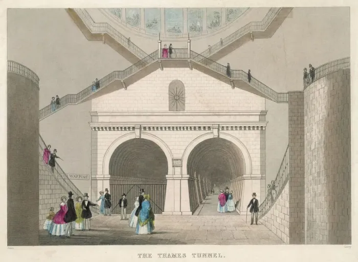 Framed Print : Print of Thames Tunnel Entrance, 1843 Framed Print : Print of Thames Tunnel Entrance, 1843