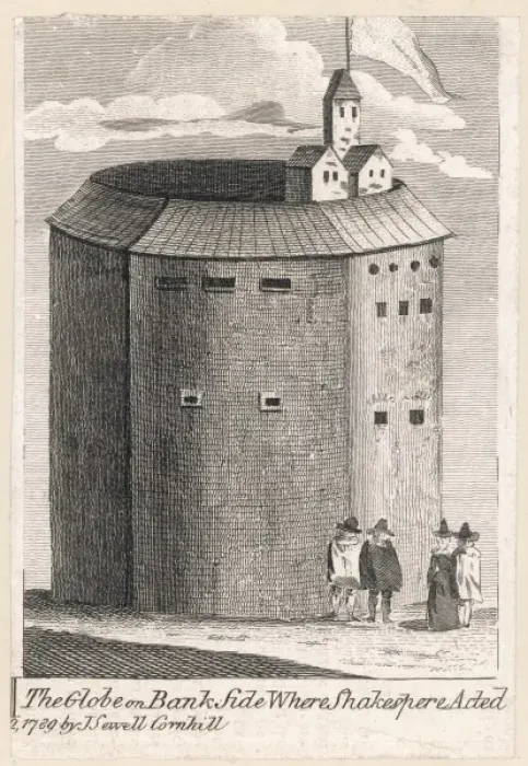 Framed Print : Print of The Globe Theatre, Bankside Framed Print : Print of The Globe Theatre, Bankside