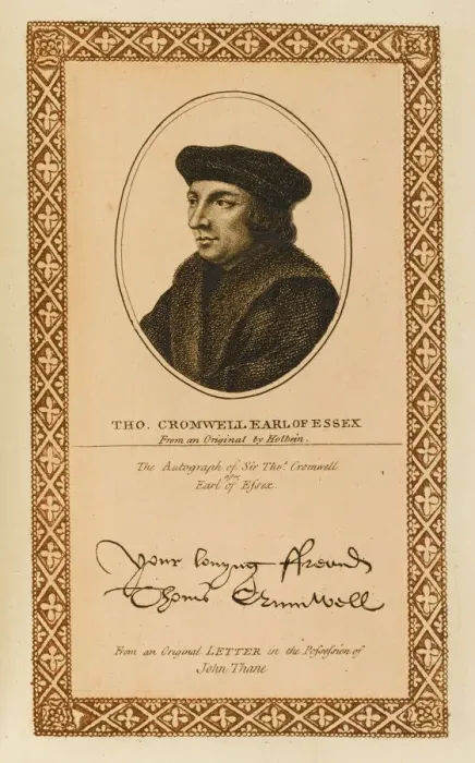 Framed Print : Thomas Cromwell Print, Engraving of the Earl with Autograph Framed Print : Thomas Cromwell Print, Engraving of the Earl with Autograph