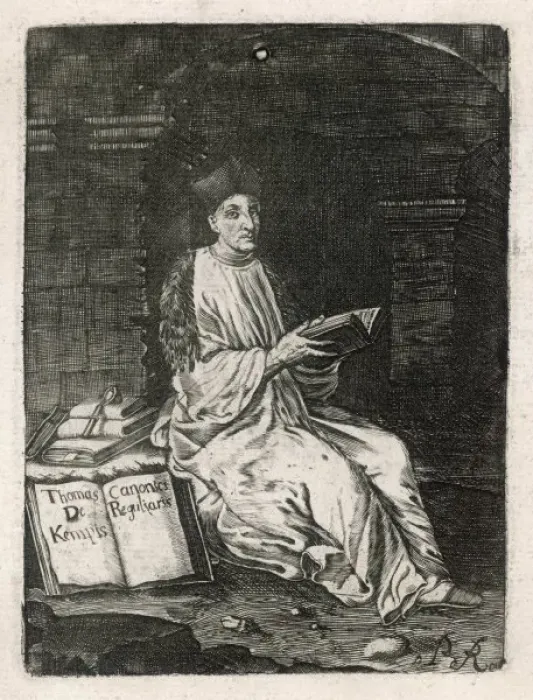 Framed Print : Thomas a Kempis Print, Etching Framed Print : Thomas a Kempis Print, Etching