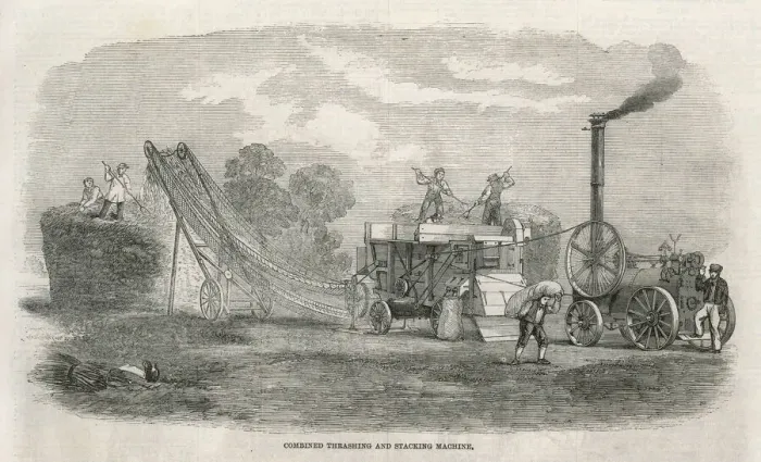 Framed Print : Threshing Machine Combined Thrashing and Stacking Print Framed Print : Threshing Machine Combined Thrashing and Stacking Print