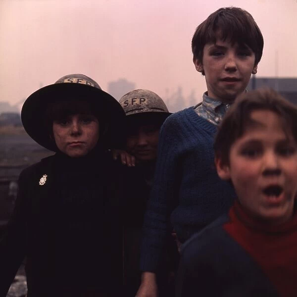 Tin Helmets. South Bank, Middlesbrough 1970s