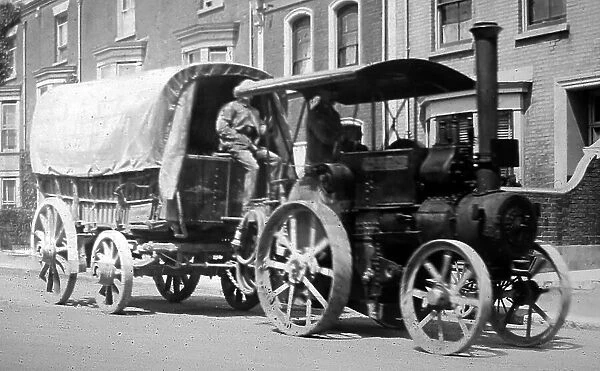 Traction engine and trailer, Victorian period