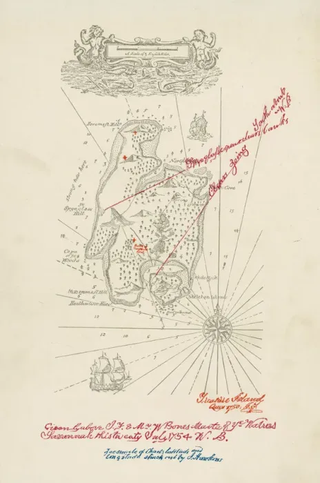 Framed Print : Treasure Island Map Print Framed Print : Treasure Island Map Print