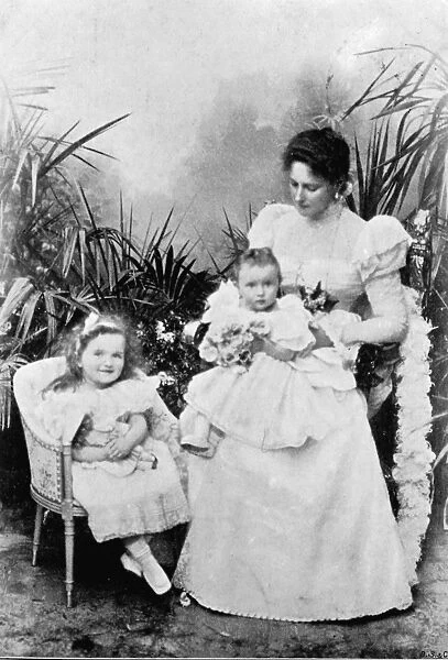 The Tsaritsa Alexandra with her two eldest daughters