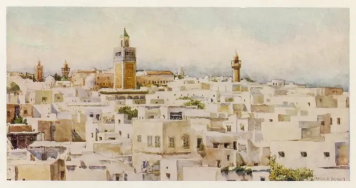 Framed Print : Tunis Rooftops Minarets Print Framed Print : Tunis Rooftops Minarets Print