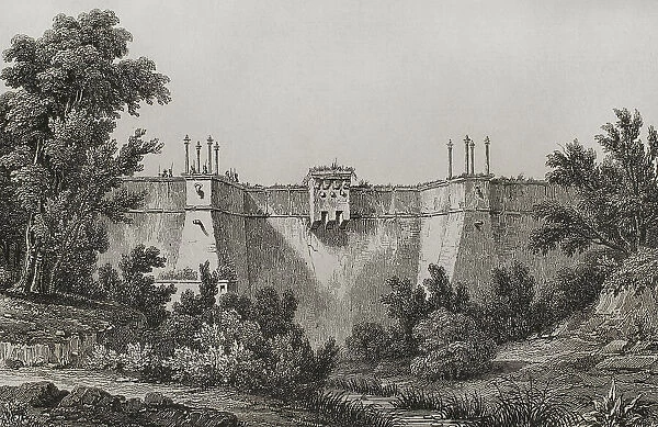 Turkey. Constantinople. Fort Bakczekeu (Bahcekoy)