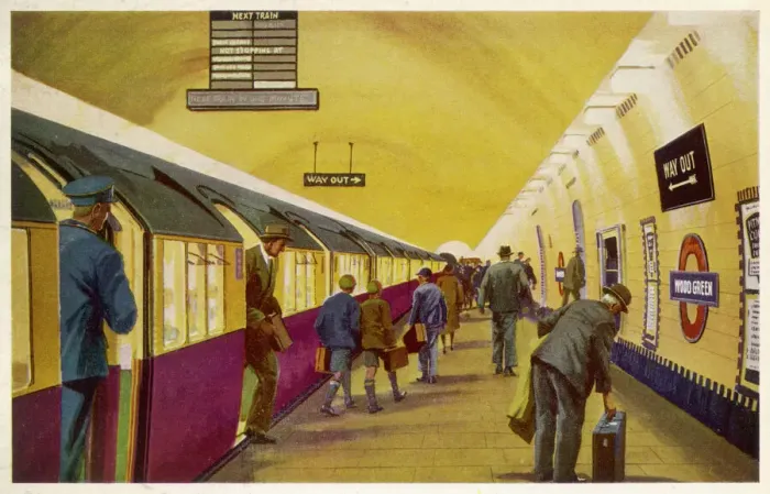 Framed Print : Wood Green Station A Train Print Framed Print : Wood Green Station A Train Print