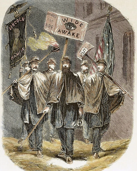United States. Supporters of Abraham Lincoln, candidate of t