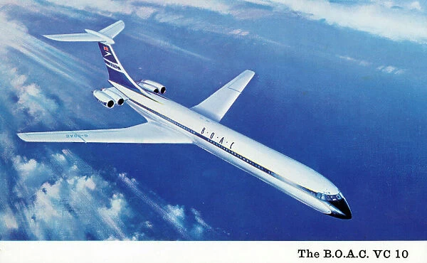 The Vickers VC 10 built for B. O. A. C. by British Aircraft Corporation