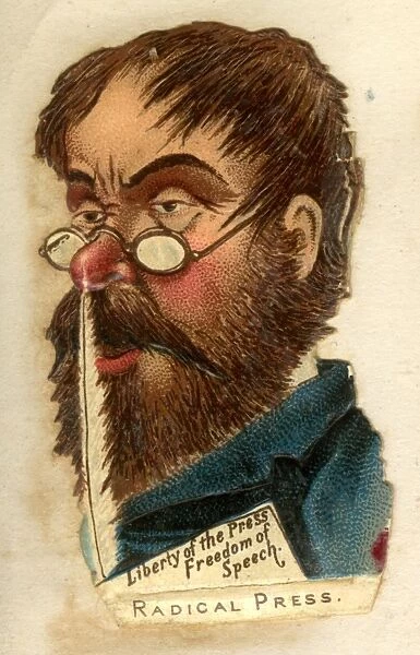 Victorian Scrap - Political Types - Liberty of the Press