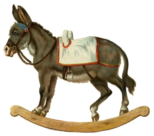 Victorian Scrap Rocking Donkey. late 19th century For sale as