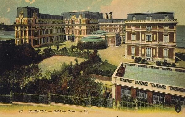 A view of the Hotel du Palais at Biarritz