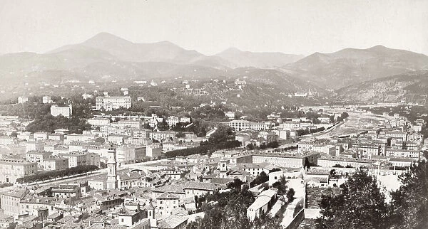 View of Nice, France, looking inland