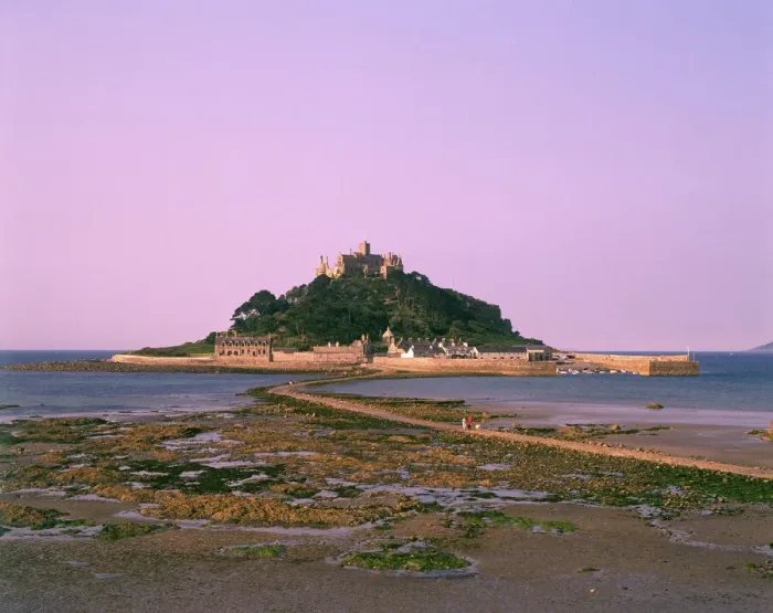 Framed Print : View of St Michaels Mount, Cornwall Print - circa 1980s Framed Print : View of St Michaels Mount, Cornwall Print - circa 1980s