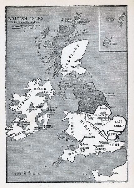 Viking Britain Map. A map of the British Isles 