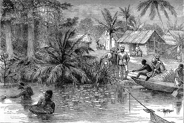 A village on the river Prah during the 2nd Ashanti War